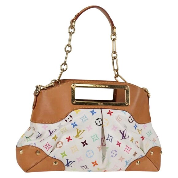 LOUIS VUITTON Monogram Multicolor Judy MM Bag 2Way White M40255 LV Auth 127584V - Picture 2 of 15